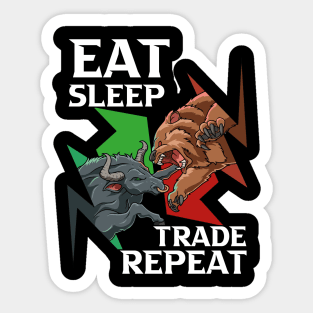 Trading Market Trend Bull Bear Forex Cryptocurrencies Stock Sticker